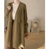 ロングニットカーディガン トグルボタン ガウン | Riff | 詳細画像18