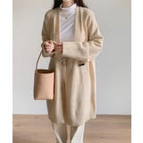 ロングニットカーディガン トグルボタン ガウン | Riff | 詳細画像2