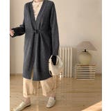 ロングニットカーディガン トグルボタン ガウン | Riff | 詳細画像35