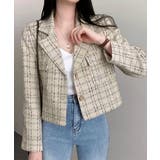 ツイードショートジャケット ツイードジャケット テーラードジャケット | Riff | 詳細画像3