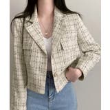 ツイードショートジャケット ツイードジャケット テーラードジャケット | Riff | 詳細画像9