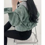 クロップドフード付きデニムジャケット Gジャン ジャンパー | Riff | 詳細画像10 