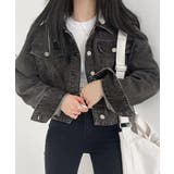 クロップドフード付きデニムジャケット Gジャン ジャンパー | Riff | 詳細画像17 