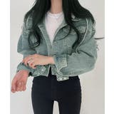 クロップドフード付きデニムジャケット Gジャン ジャンパー | Riff | 詳細画像2 