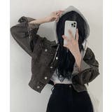 クロップドフード付きデニムジャケット Gジャン ジャンパー | Riff | 詳細画像22 