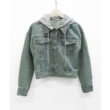 クロップドフード付きデニムジャケット Gジャン ジャンパー | Riff | 詳細画像25 