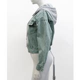 クロップドフード付きデニムジャケット Gジャン ジャンパー | Riff | 詳細画像28 