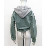 クロップドフード付きデニムジャケット Gジャン ジャンパー | Riff | 詳細画像29 