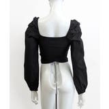 シャーリングリボンブラウス ショート丈 パフスリーブ | Riff | 詳細画像22