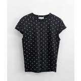 ドット柄ショートスリーブTシャツ フレンチスリーブ Tシャツ | Riff | 詳細画像11