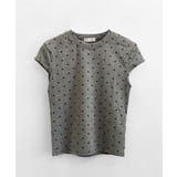 ドット柄ショートスリーブTシャツ フレンチスリーブ Tシャツ | Riff | 詳細画像13