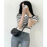 ボーダーポロニット 半袖 配色 | Riff | 詳細画像5