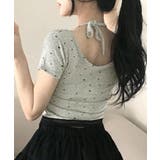レイヤード風リボン柄Tシャツ カップ付き パッド付き | Riff | 詳細画像12