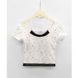 レイヤード風リボン柄Tシャツ カップ付き パッド付き | Riff | 詳細画像20