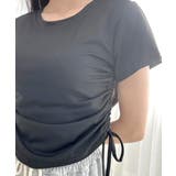 サイドシャーリングTシャツ 半袖 クロップド丈 | Riff | 詳細画像14