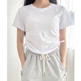 サイドシャーリングTシャツ 半袖 クロップド丈 | Riff | 詳細画像2
