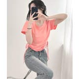サイドシャーリングTシャツ 半袖 クロップド丈 | Riff | 詳細画像21