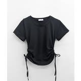 サイドシャーリングTシャツ 半袖 クロップド丈 | Riff | 詳細画像26