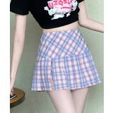 チェック柄ミニスカパン スリット入り ミニスカート | Riff | 詳細画像10