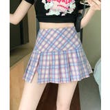 チェック柄ミニスカパン スリット入り ミニスカート | Riff | 詳細画像13