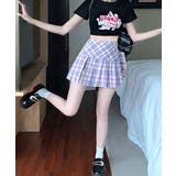 チェック柄ミニスカパン スリット入り ミニスカート | Riff | 詳細画像16