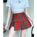 チェック柄ミニスカパン スリット入り ミニスカート | Riff | 詳細画像19