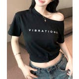 ワンショルロゴプリントTシャツ 裾ボタン ワンショルダー | Riff | 詳細画像12