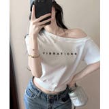 ワンショルロゴプリントTシャツ 裾ボタン ワンショルダー | Riff | 詳細画像7