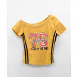 ピグメント加工サイドラインプリントTシャツ ワンショルダー ショート丈 | Riff | 詳細画像31 