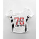 ピグメント加工サイドラインプリントTシャツ ワンショルダー ショート丈 | Riff | 詳細画像33 