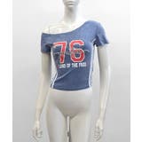ピグメント加工サイドラインプリントTシャツ ワンショルダー ショート丈 | Riff | 詳細画像34 