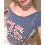 ピグメント加工サイドラインプリントTシャツ ワンショルダー ショート丈 | Riff | 詳細画像6 