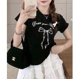 リボンプリントTシャツ プリントT クルーネック | Riff | 詳細画像15 