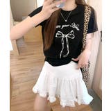 リボンプリントTシャツ プリントT クルーネック | Riff | 詳細画像18 