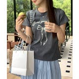 リボンプリントTシャツ プリントT クルーネック | Riff | 詳細画像24 