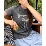 リボンプリントTシャツ プリントT クルーネック | Riff | 詳細画像25 