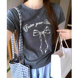 リボンプリントTシャツ プリントT クルーネック | Riff | 詳細画像26 