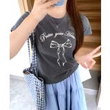 リボンプリントTシャツ プリントT クルーネック | Riff | 詳細画像27 