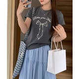 リボンプリントTシャツ プリントT クルーネック | Riff | 詳細画像31 