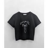 リボンプリントTシャツ プリントT クルーネック | Riff | 詳細画像33 