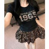 レオパード柄ナンバープリントTシャツ プリントT クルーネック | Riff | 詳細画像11