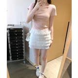 裾レースUネックTシャツ カットソー プルオーバー | Riff | 詳細画像9 