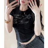 ロゴデザインTシャツ プリントT クルーネック | Riff | 詳細画像6