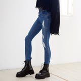 コーデにエッジを効かせる、ストレッチダメージデニムスキニーパンツ ロングパンツ | Riff | 詳細画像5