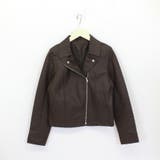 ブラウン | ベーシックライダースジャケット ダブルライダース フェイクレザー | Riff