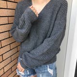 Vネックボリュームニット | Rim.z | 詳細画像1