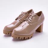 ベージュ | レースアップエナメルシューズ | Rim.z