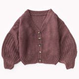 モカ | ボリュームスリープニットカーディガン | Rim.z