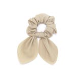 ベージュ | ヘアアクセサリーシュシュchouchouリボン くすみカラー なめらかまとめ髪シ… | ボディピアス専門店凛RIN