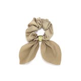ベージュ | ヘアアクセサリーシュシュchouchouリボン サテン生地なめらかまとめ髪 アー… | ボディピアス専門店凛RIN